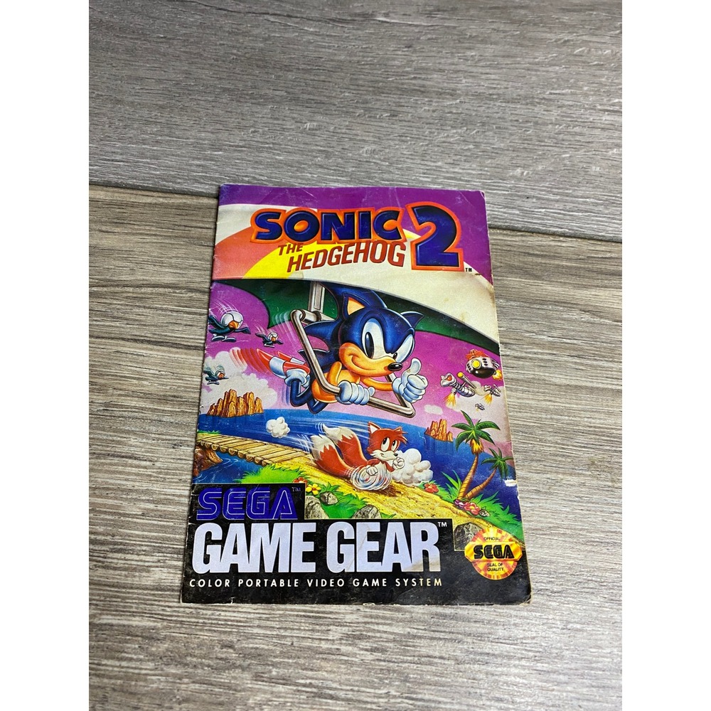 Sega Game Gear Sonic the Hedgehog 2 Instruction Manual 1992‎ Original 672-0972